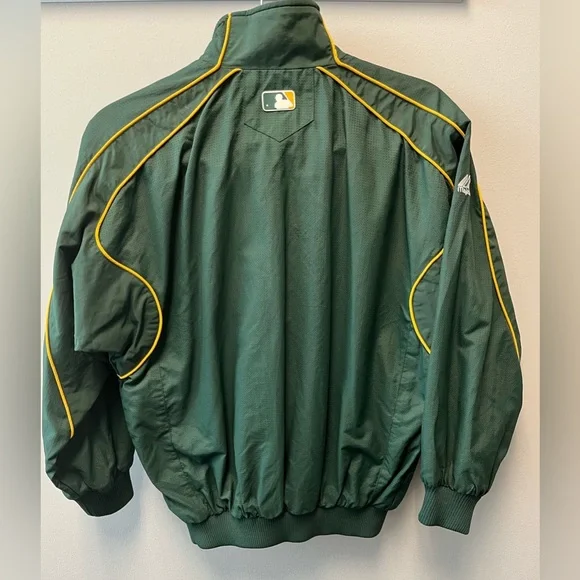 Oakland Athletics Majestic MLB Authentic Jacket—Youth M *Fits Adult XS* READ